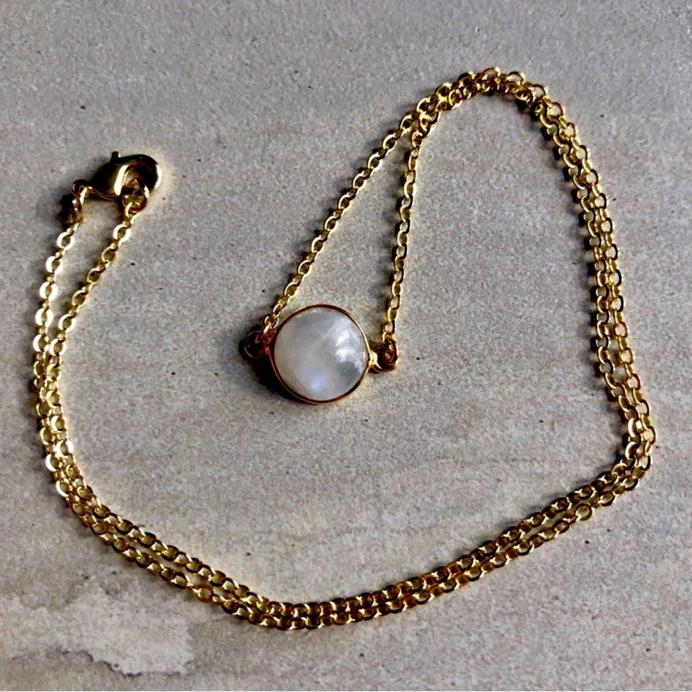 Rainbow Moonstone 14k Gold Boho Necklace
Approximately 19”